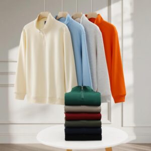 XY-2996 Cotton half-zip stand-collar sweatshirt (Fleece)