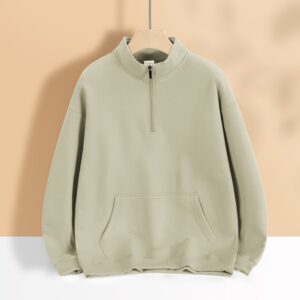 XY-366 93% Cotton half-zip stand-collar sweatshirt (Fleece)
