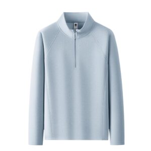 XY-6510 Double-sided polar fleece half-zip stand-collar