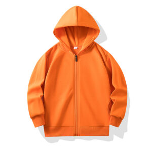 XY-20117 80% Cotton 350gsm Kids Zip Up Hoodie