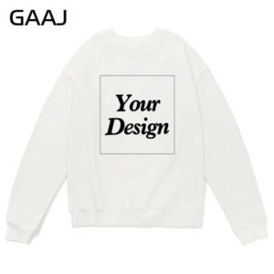 Custom Print 100% Cotton Sweatshirt Customized Your Own Design Logo Autum Winter Long Sleeve Pullover Men Women Clothing 320Gsm