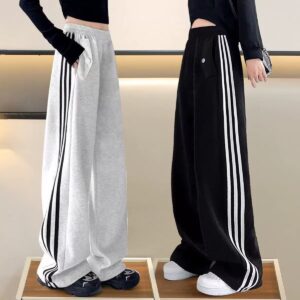 A-QZ25021 80% Cotton Children's Loose Wide-Leg Pants