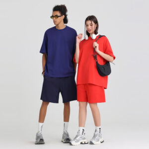 XY-K275504 100% Cotton 275g Trendy Loose-Fit Casual Knee-Length Shorts